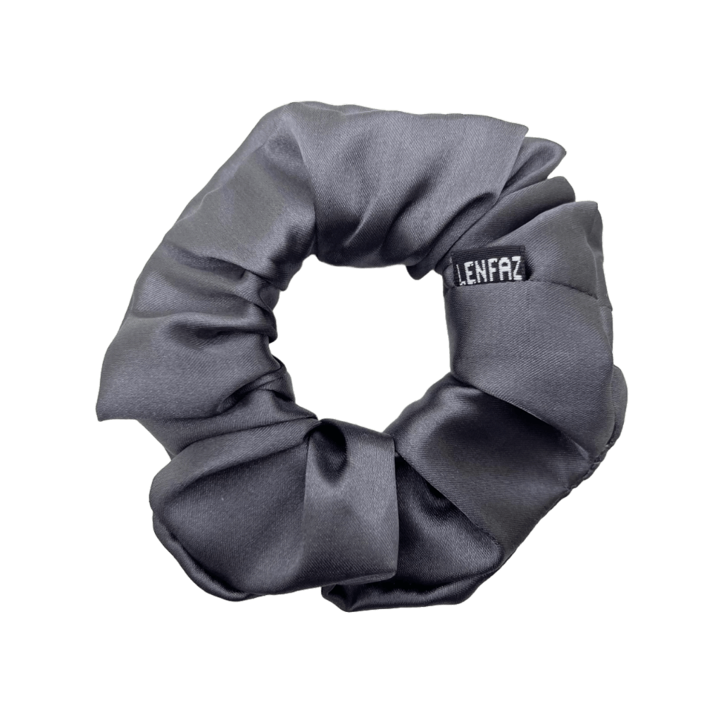 Everyday - Matte Silk Scrunchie - Charcoal Grey Color