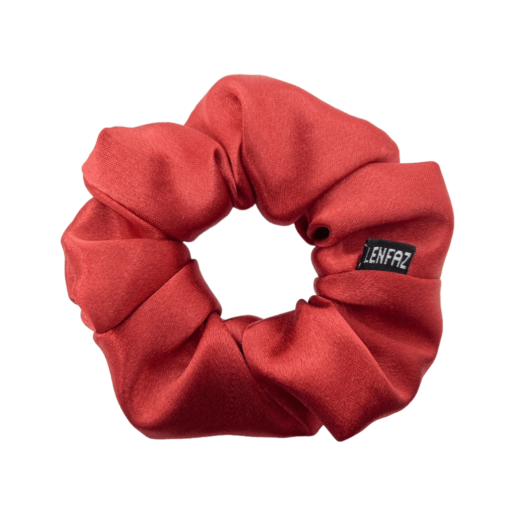 Everyday - Satin Silk Scrunchie - Crimson Red Color