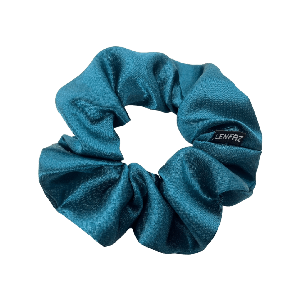 Everyday - Satin Silk Scrunchie - Deep Turquoise Color
