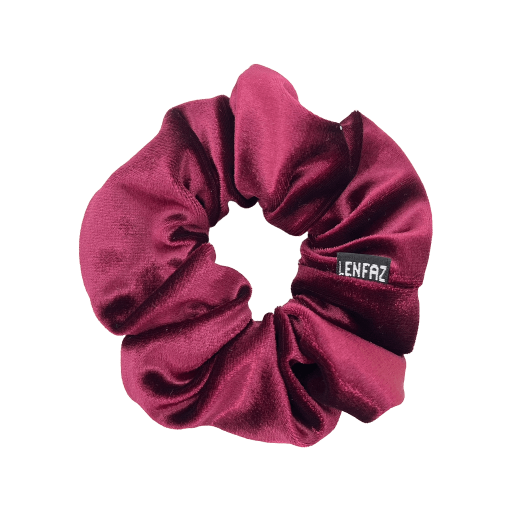 Everyday - Velvet Scrunchie -Intense Burgundy Color