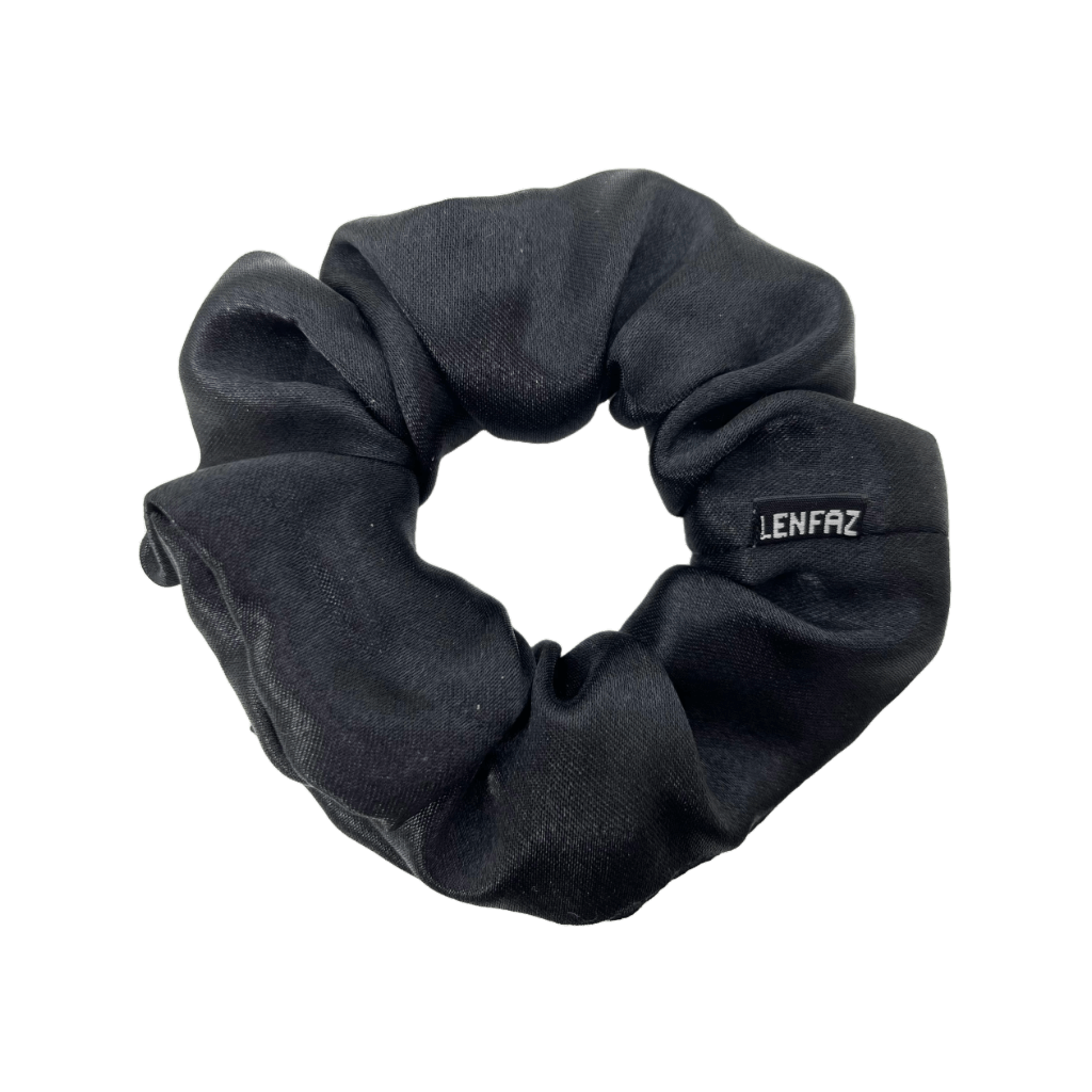 Everyday - Satin Silk Scrunchie - Radiant Black Color