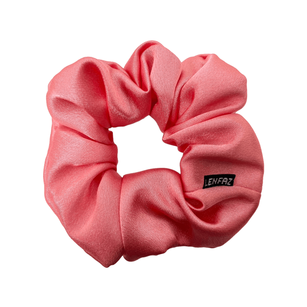 Everyday - Satin Silk Scrunchie - True Coral Color