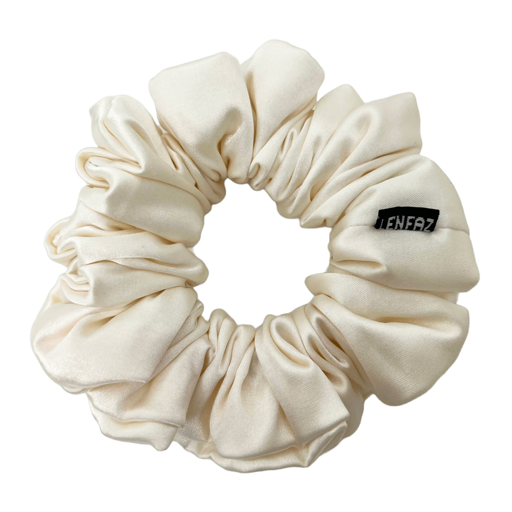 Ocean Pearl Satin Silk Scrunchie