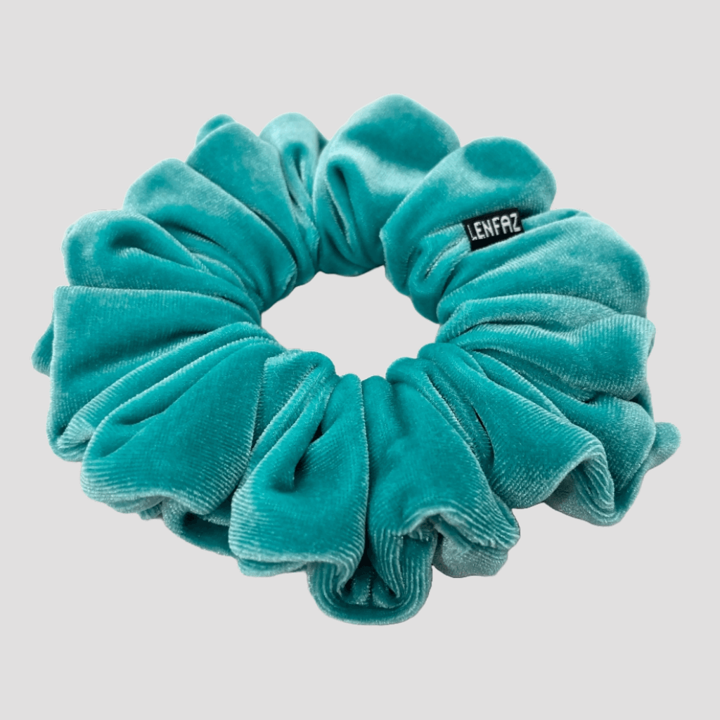 Sea Green Oversized Velvet Scrunchie