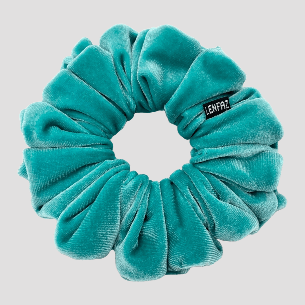 Sea Green Oversized Velvet Scrunchie