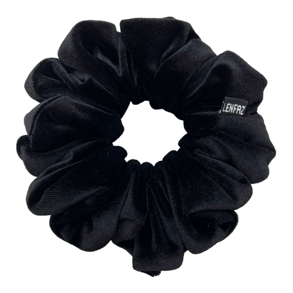 Black Diamond Oversized Velvet Scrunchie