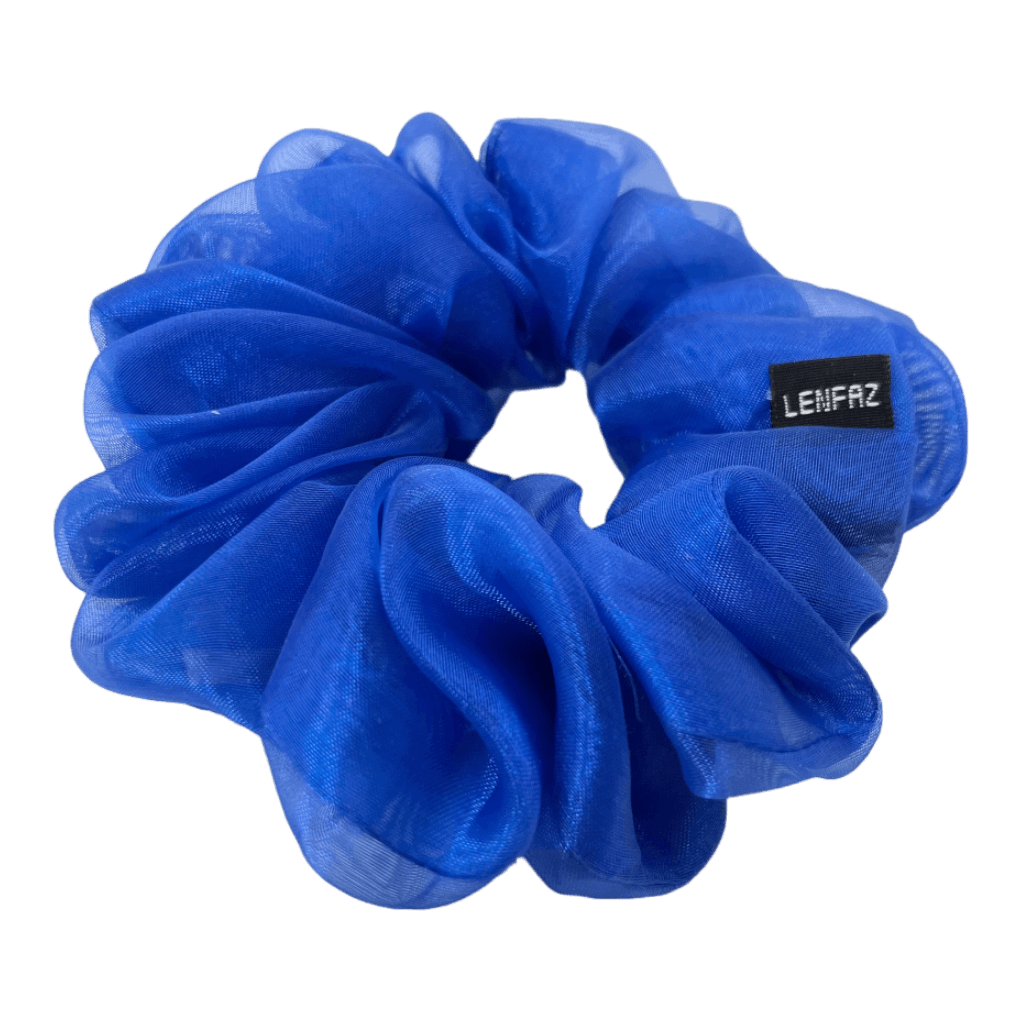 Organza Handmade Scrunchie – Cobalt Blue Color