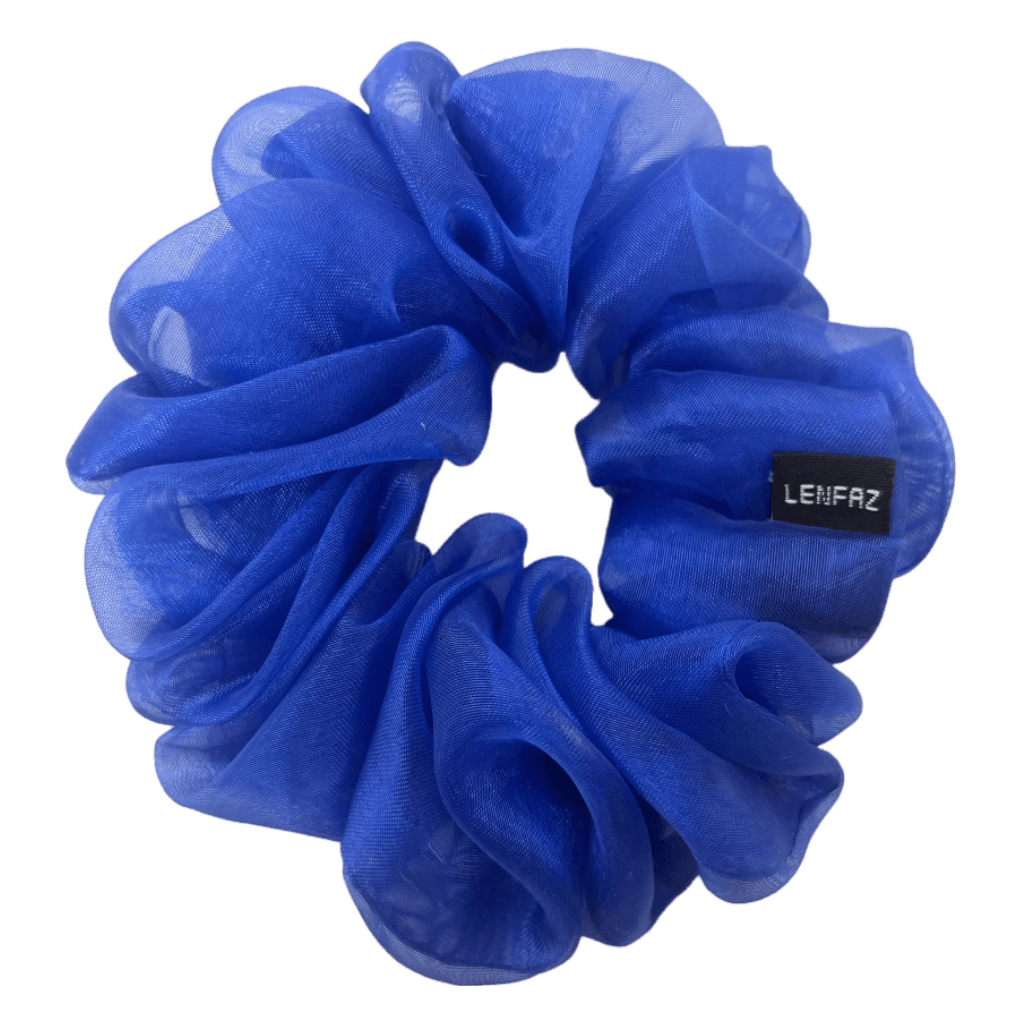 Organza Handmade Scrunchie – Cobalt Blue Color