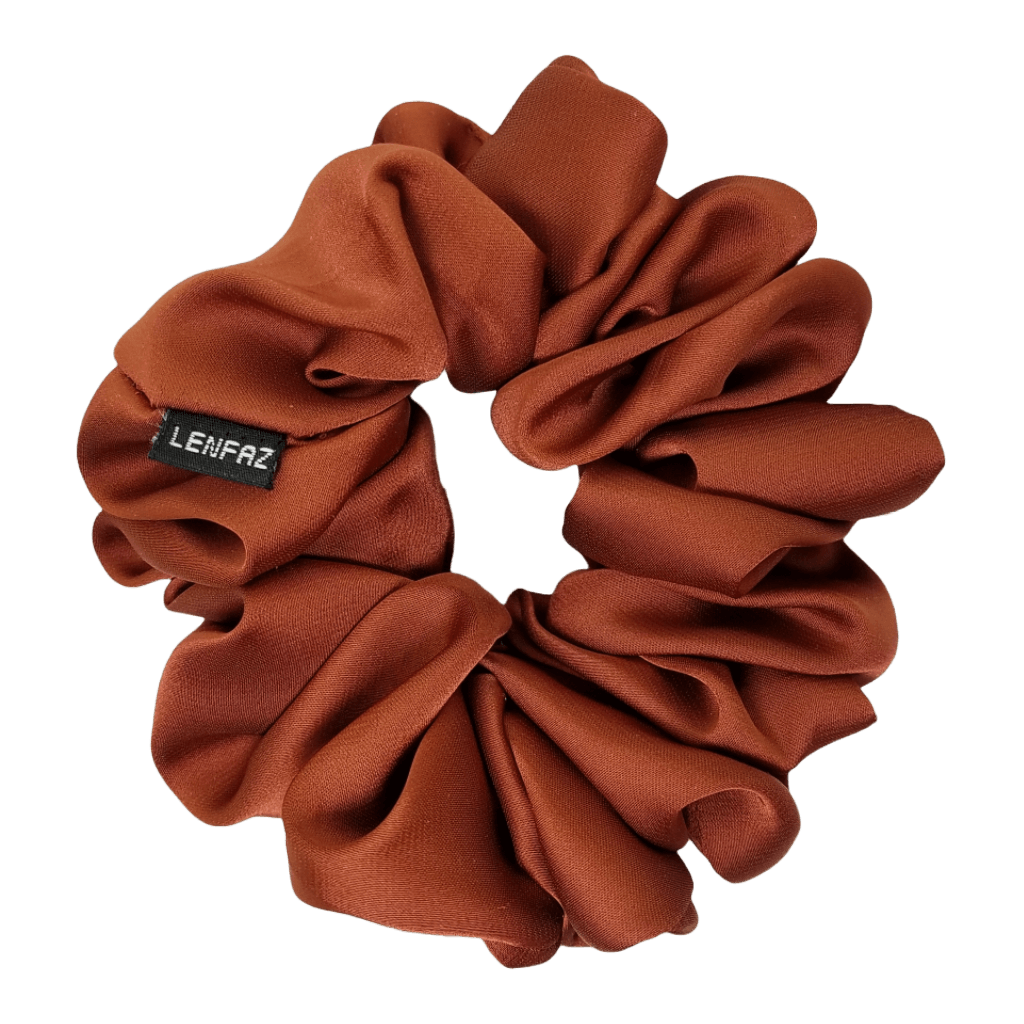 Matte Silk Scrunchie - Handmade – Caramel Crush Color