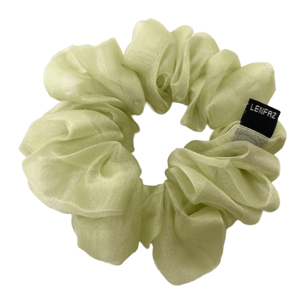 Organza Handmade Scrunchie – Matcha Green Color