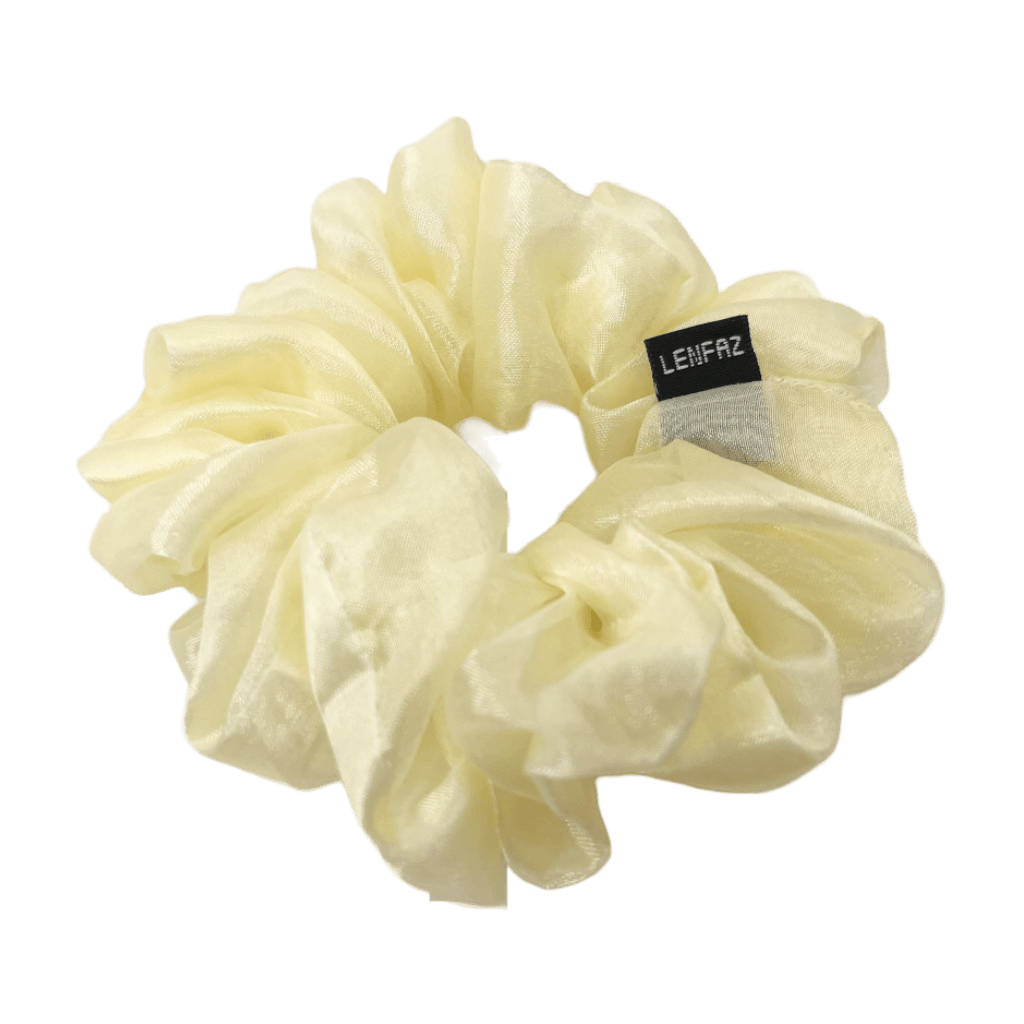 Organza Handmade Scrunchie – Vivid yellow Color