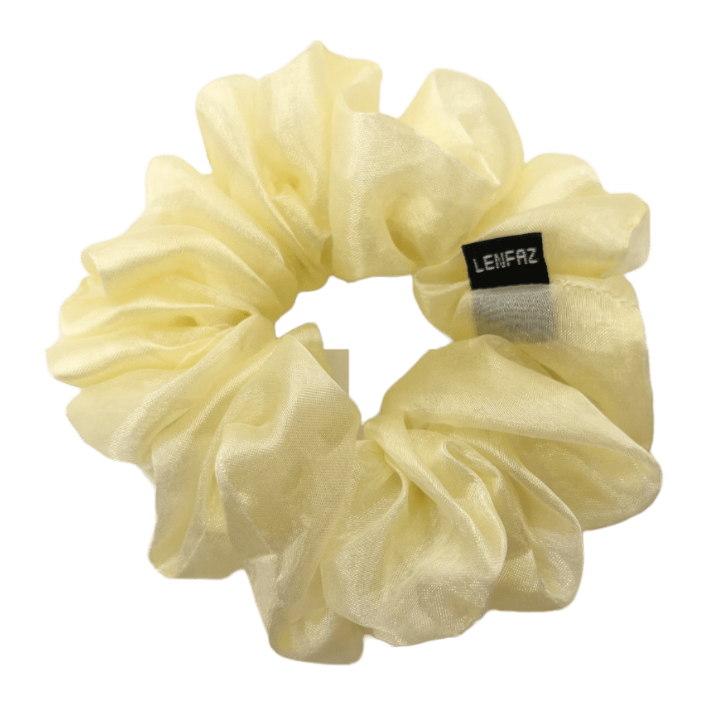 Organza Handmade Scrunchie – Vivid yellow Color