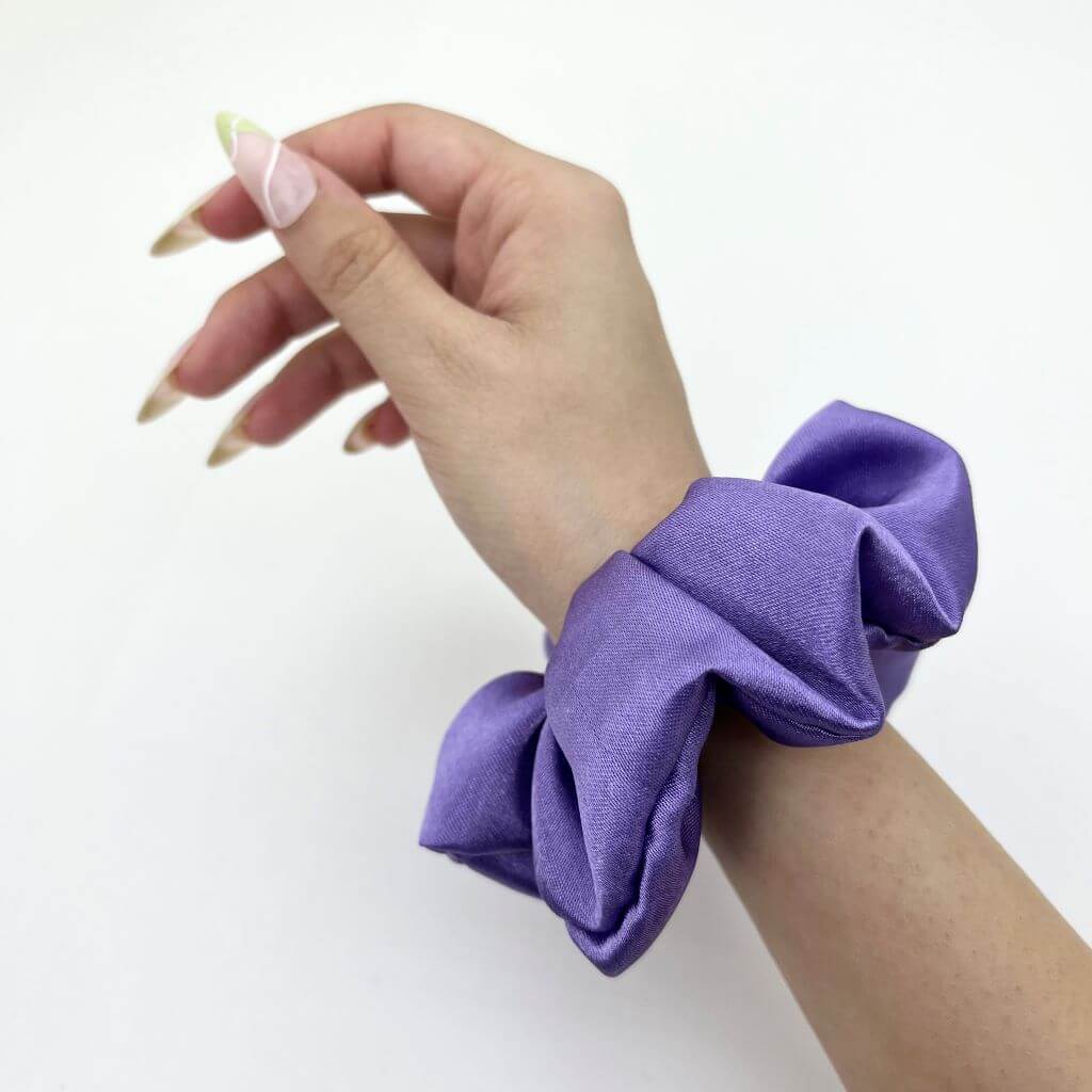 Everyday Satin Silk Scrunchie Calming Lilac Color