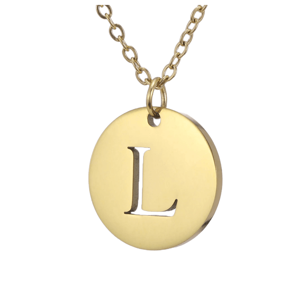Alphabet Necklace Gold Plated - Letter L