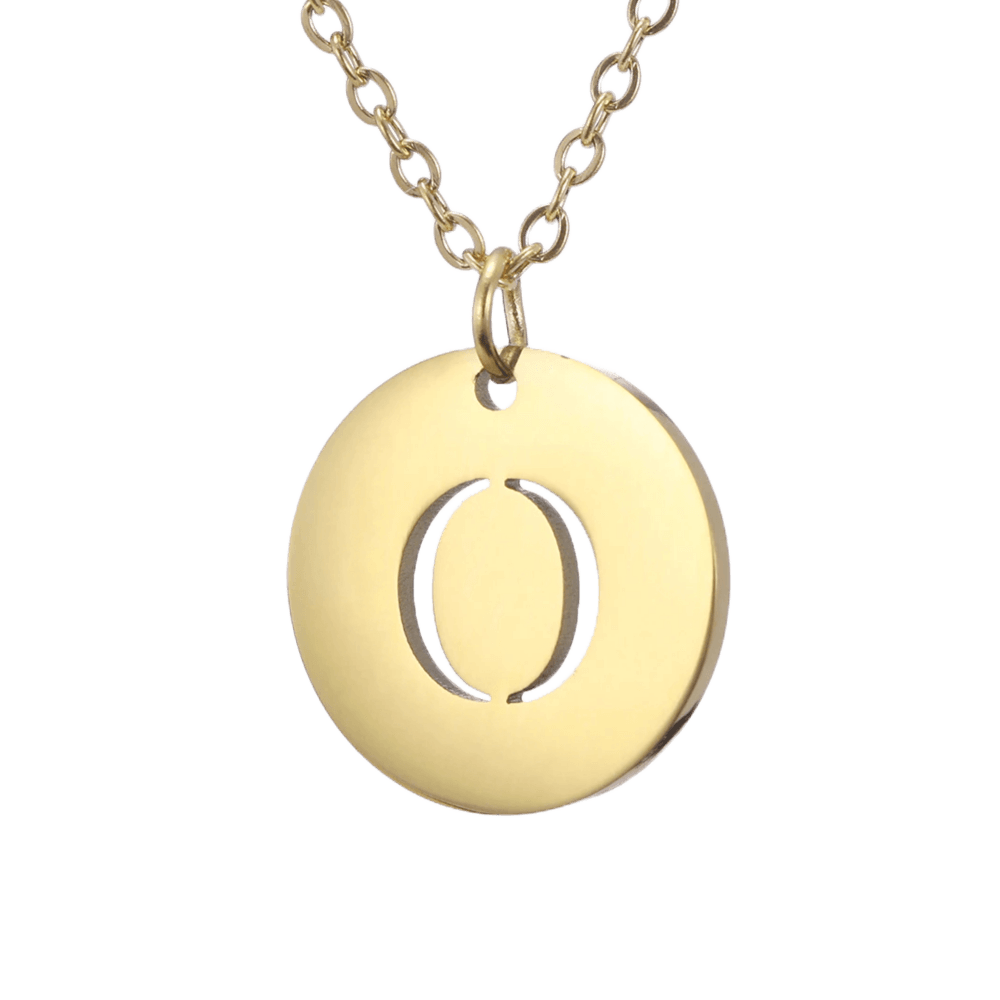 Alphabet Necklace Gold Plated - Letter O