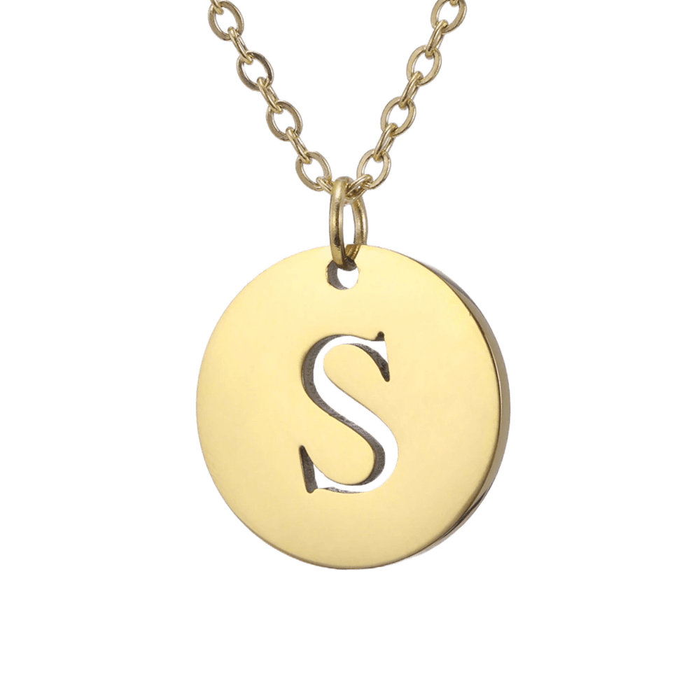 Alphabet Necklace Gold Plated - Letter S
