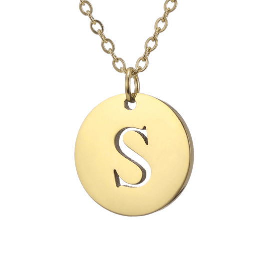 Alphabet Necklace Gold Plated - Letter S