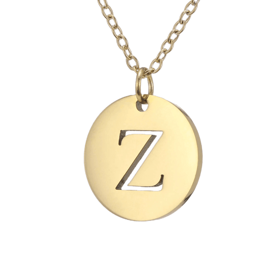 Alphabet Necklace Gold Plated - Letter Z