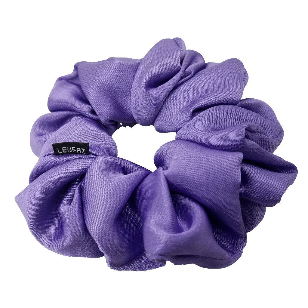 Satin Silk Scrunchie - Handmade – Calming Lilac Color