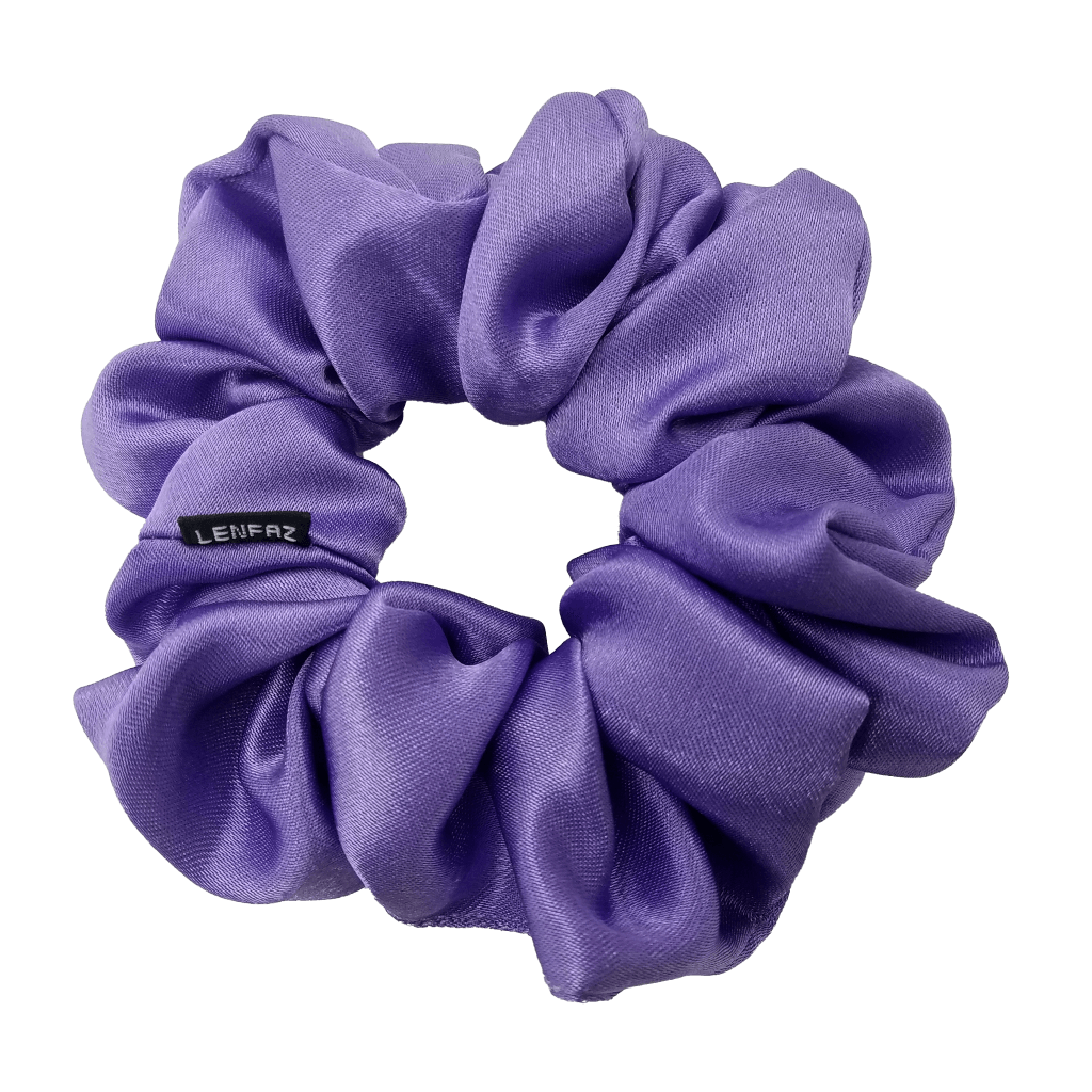 Satin Silk Scrunchie - Handmade – Calming Lilac Color