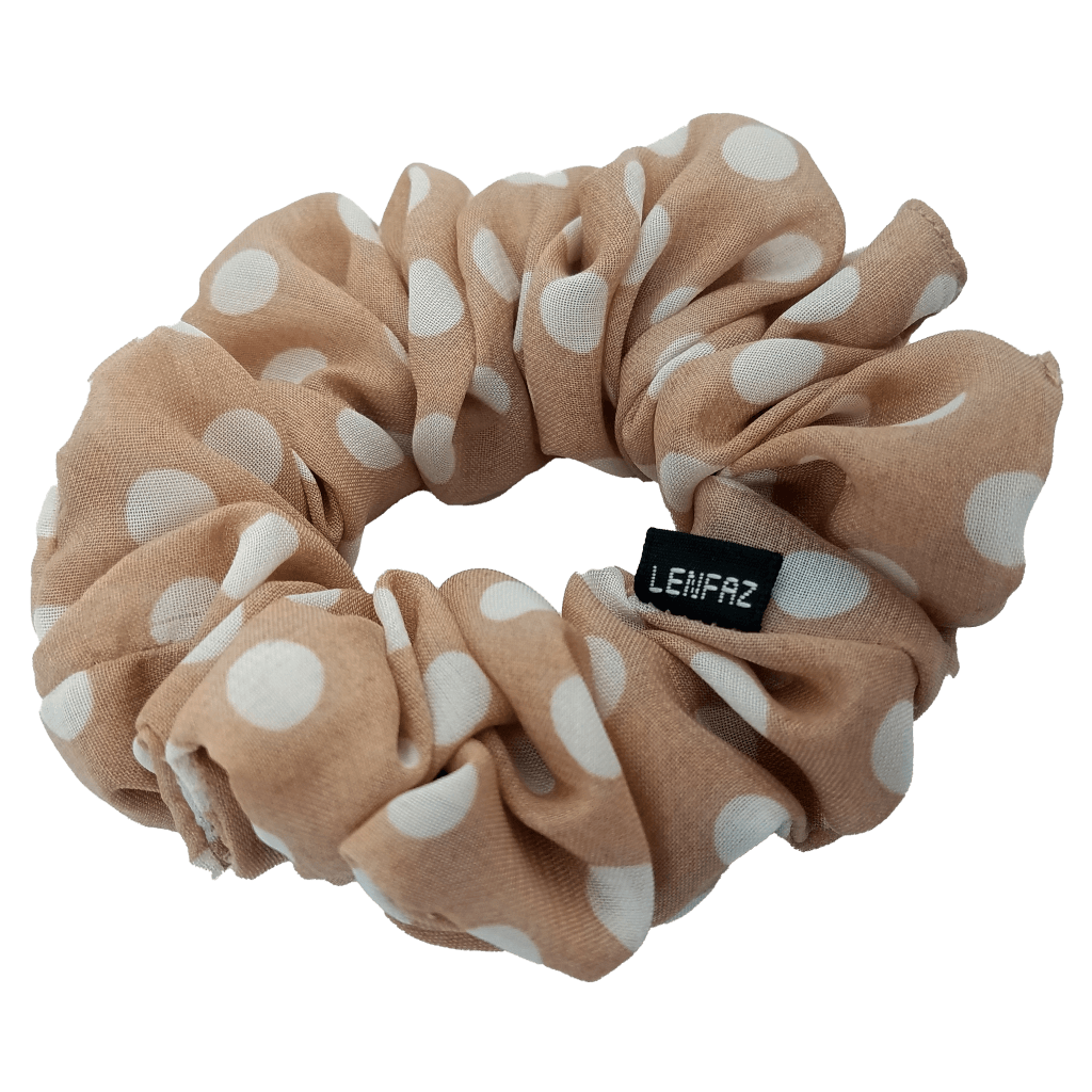 Polka Dot Scrunchie - Handmade – Dusty Pink Color