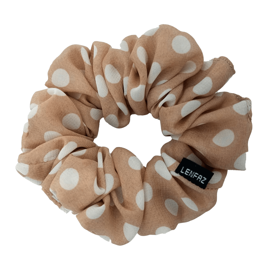 Polka Dot Scrunchie - Handmade – Dusty Pink Color