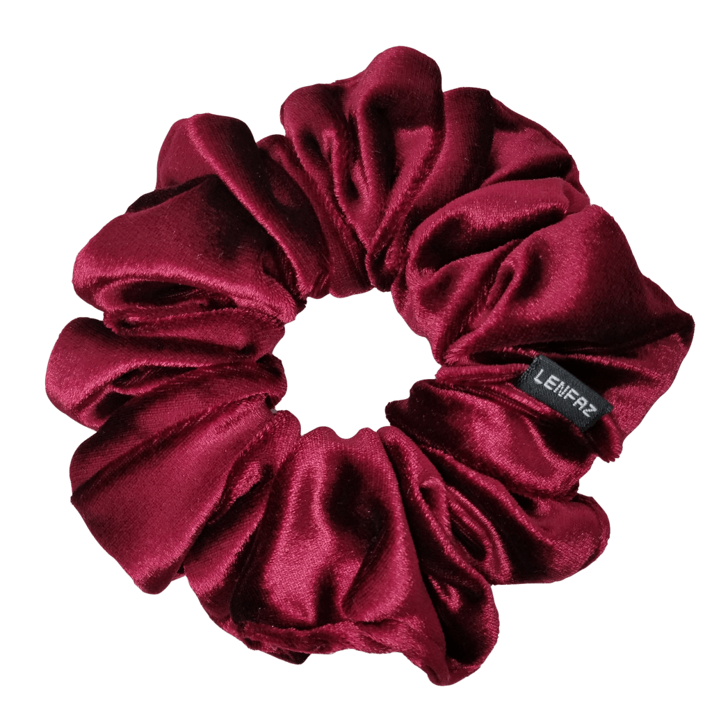 Velvet Scrunchie - Handmade – Intense Burgundy Color