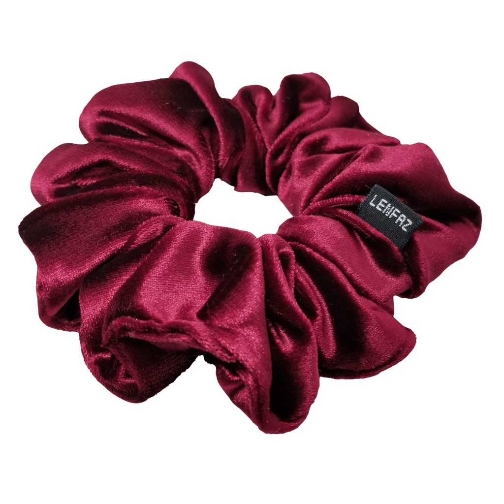 Velvet Scrunchie - Handmade – Intense Burgundy Color