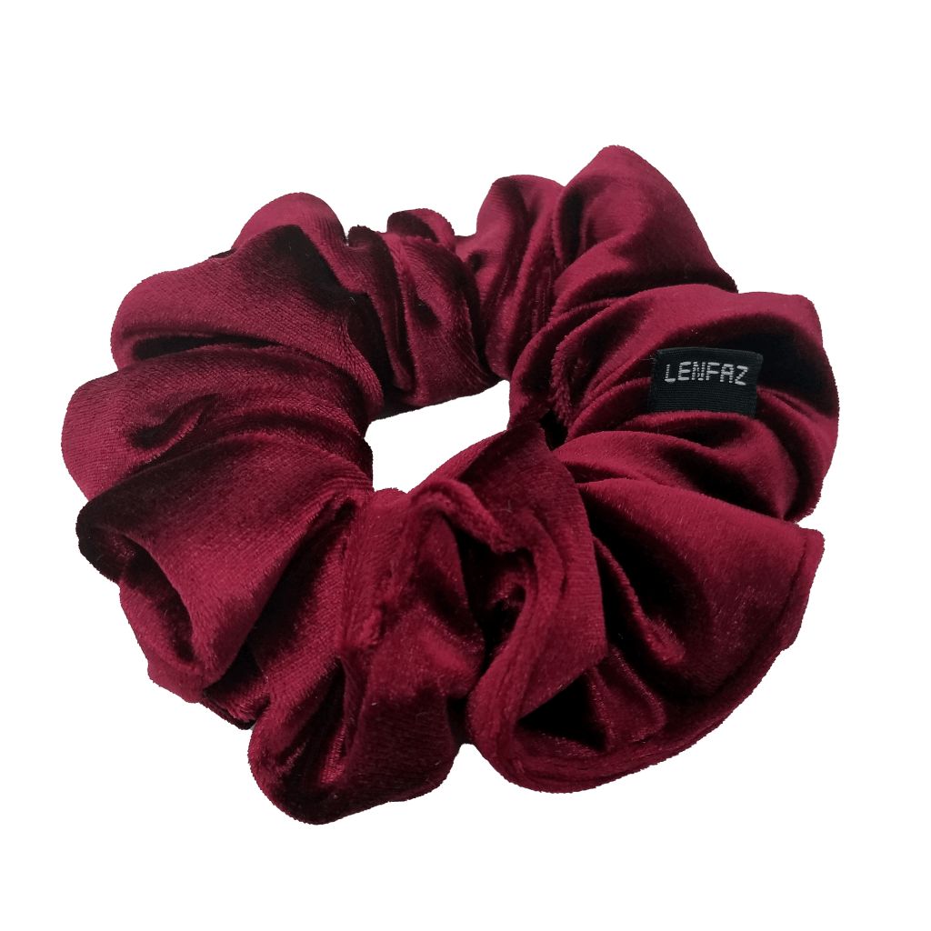 Satin Silk Scrunchie - Handmade – Scarlet Red Color