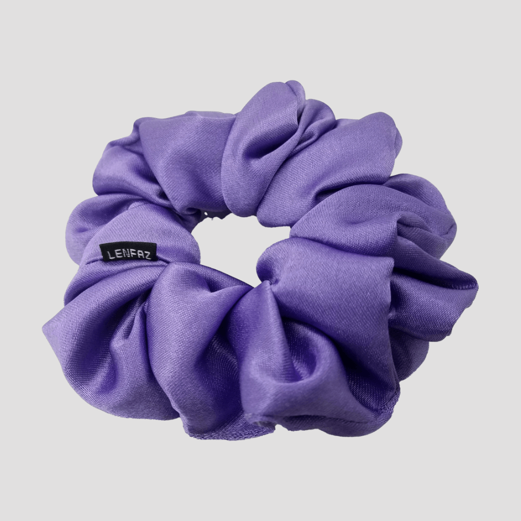 Calming Lilac Satin Silk Scrunchie - Berry Pink Mini Perfume Spray Btl.