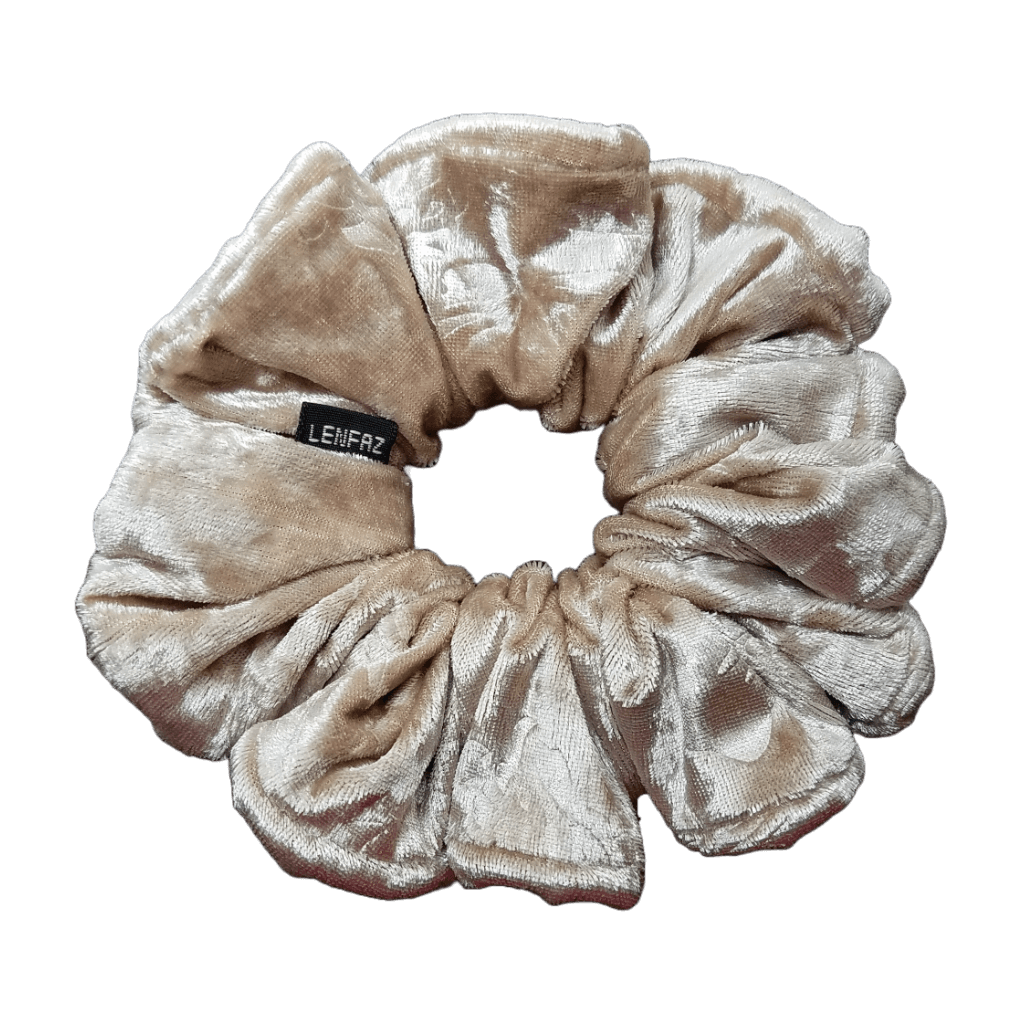Velvet Scrunchie - Handmade – French Vanilla Color
