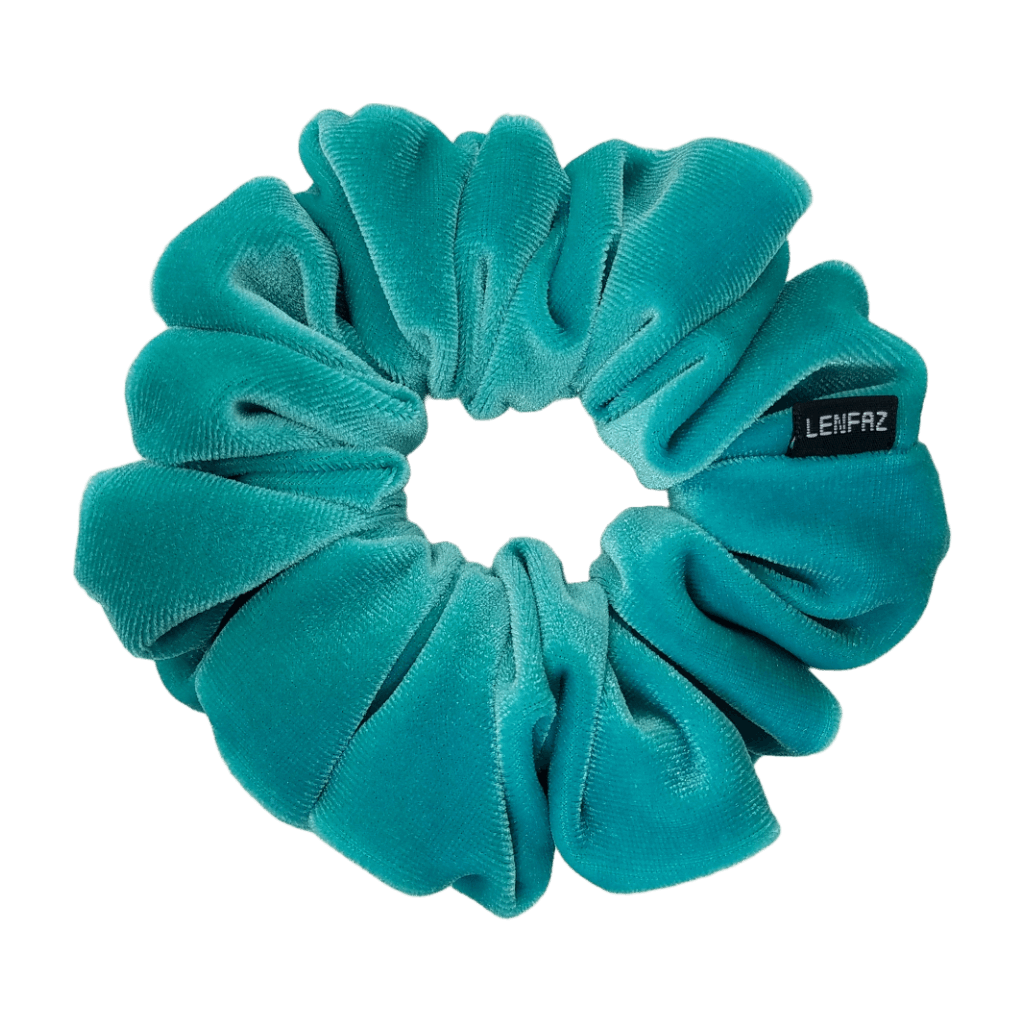 Velvet Scrunchie - Handmade – Sea Green Color