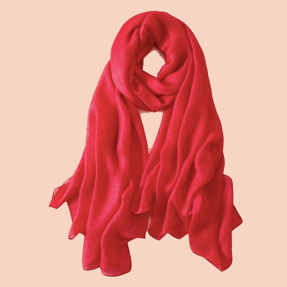 Fashion Scarf – Bright Red Color