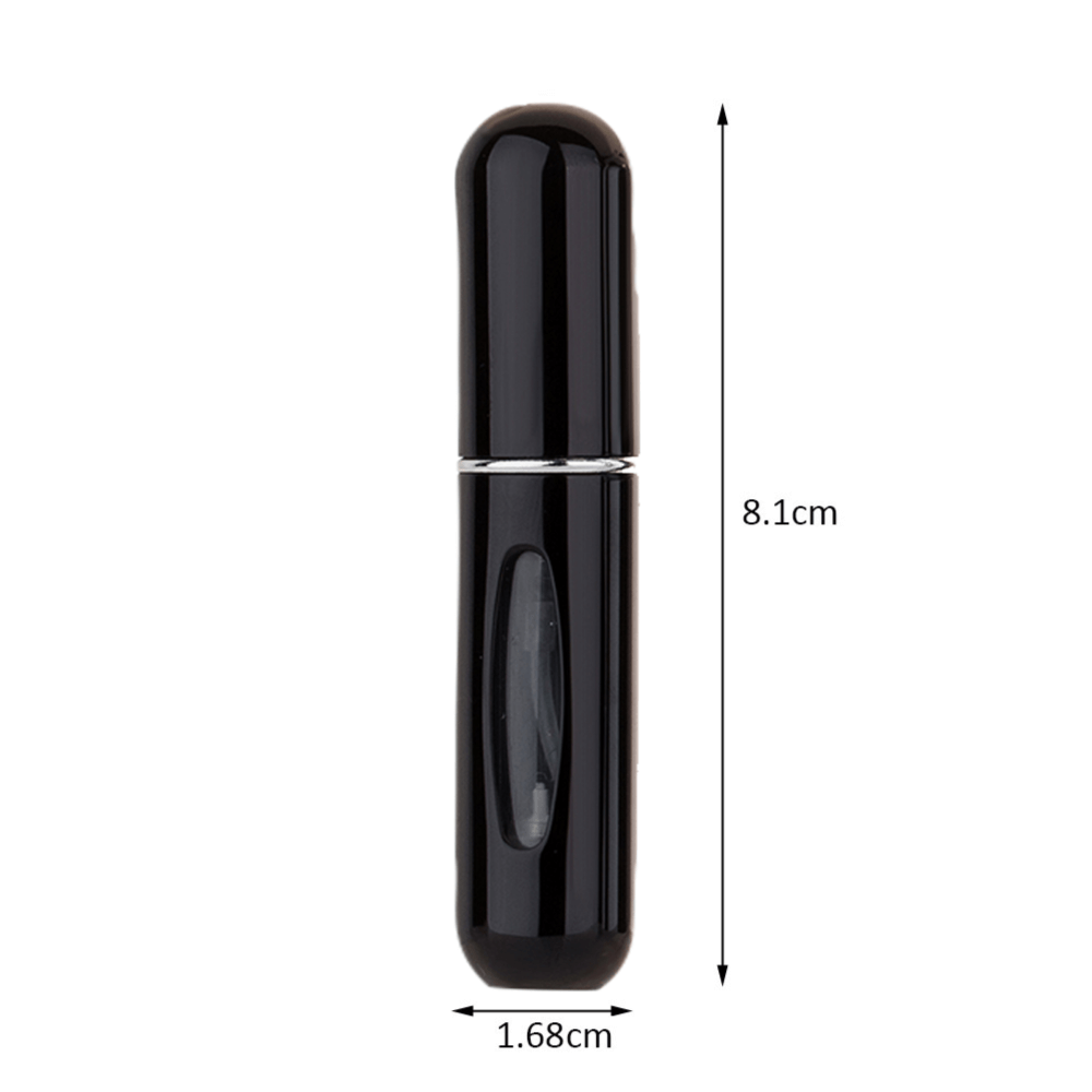 Ultra Black 5ml Mini Refillable Perfume Spray Bottle