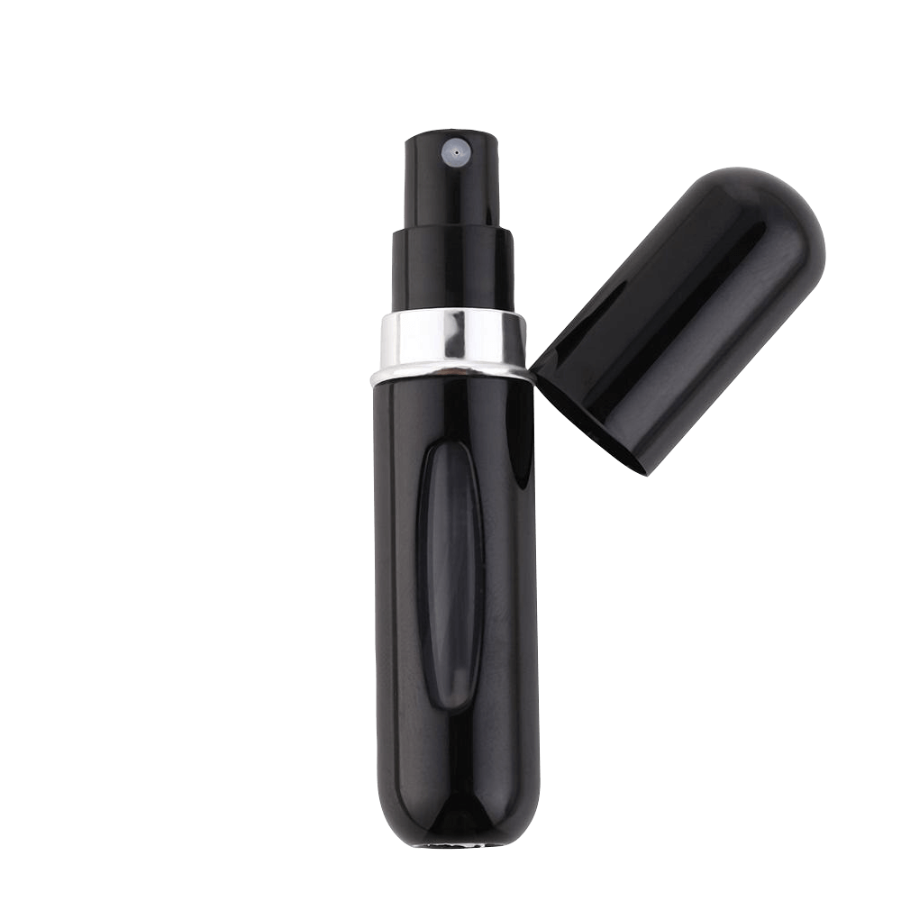 Ultra Black 5ml Mini Refillable Perfume Spray Bottle