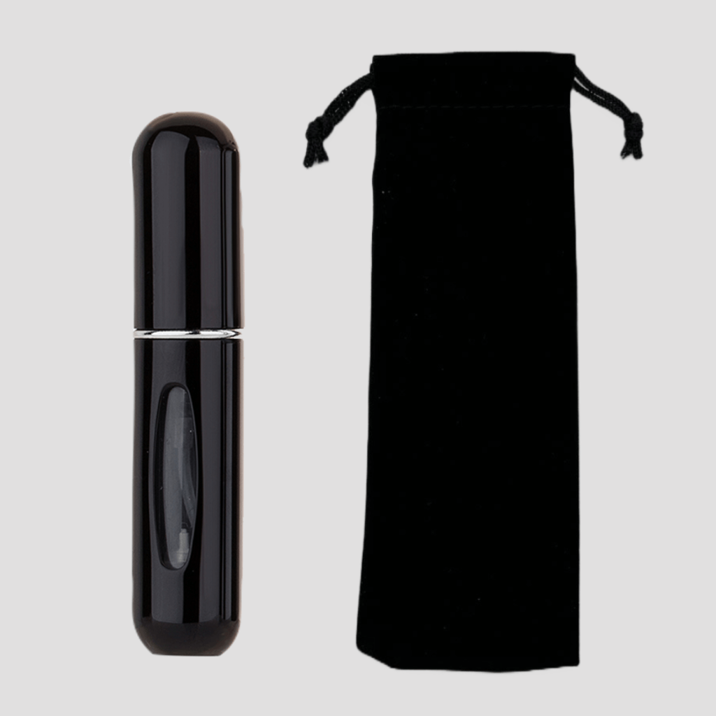 Ultra Black 5ml Mini Refillable Perfume Spray Bottle