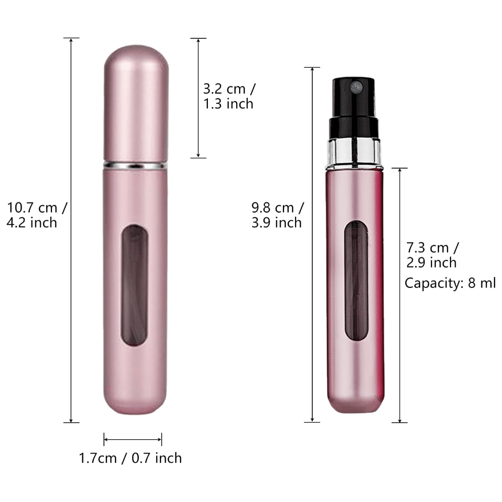 Plum Purple Matte Silk Scrunchie - Light Pink Mini Perfume Spray Btl.