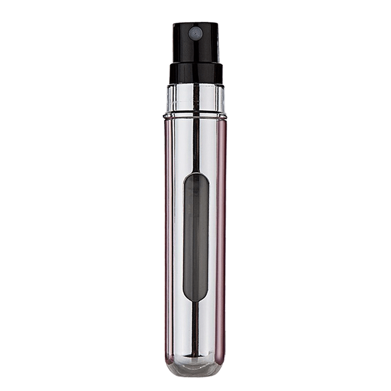 Metallic Silver 8ml Mini Refillable Perfume Spray Bottle
