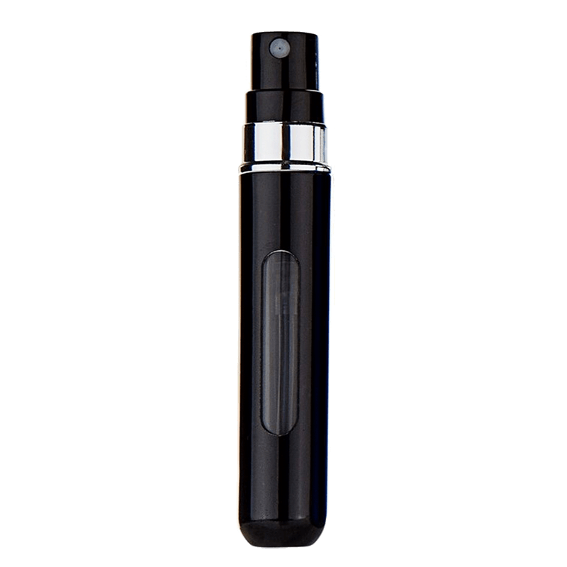 Ultra Black 8ml Mini Refillable Perfume Spray Bottle