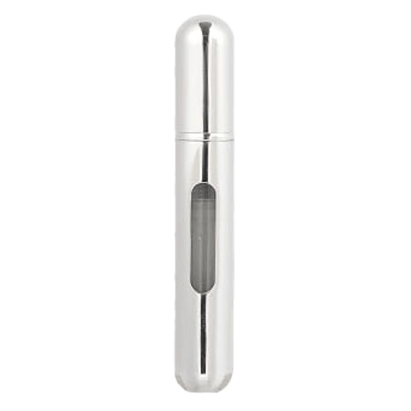 Mini Perfume Refillable Spray Bottle – 8ml – Metallic Silver Color