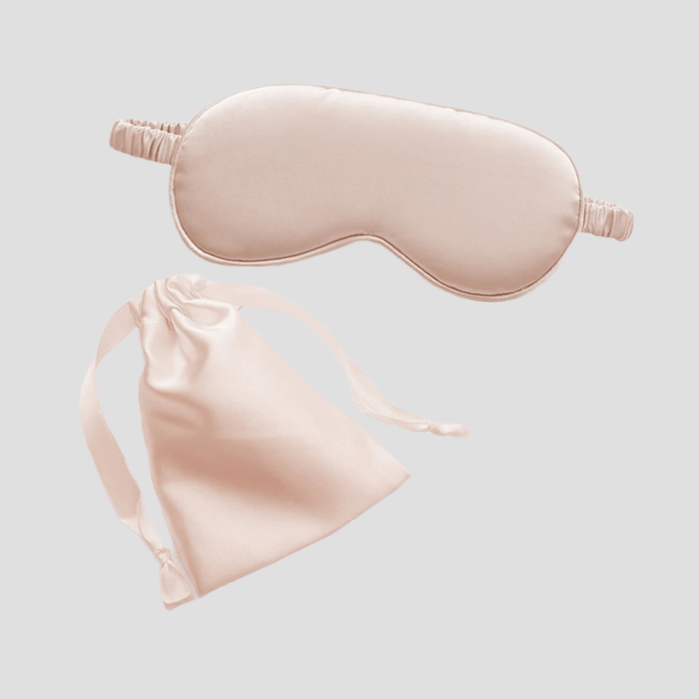 Sleep Eye Mask – with matching pouch - Satin Silk – Fresh Pink Color