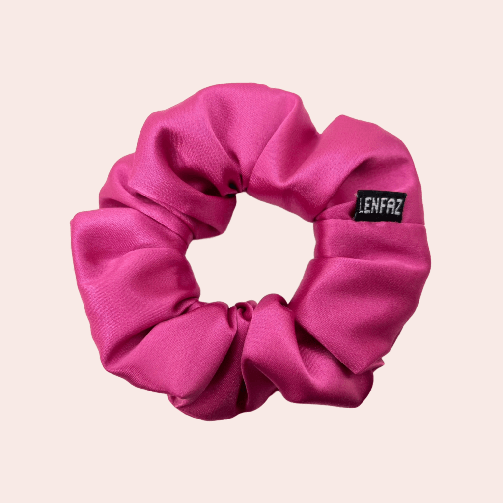 Everyday Satin Silk Scrunchie Barbie Pink Color