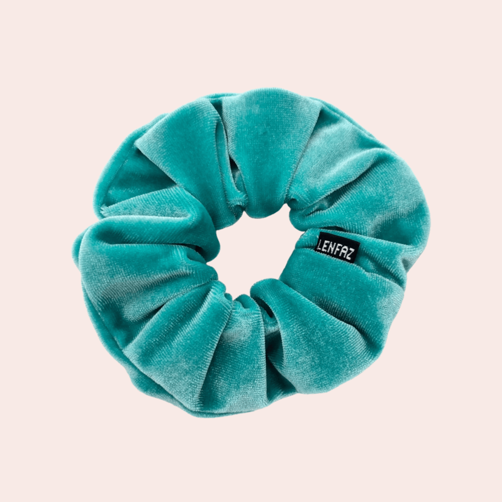 Everyday Velvet Scrunchie Sea Green Color