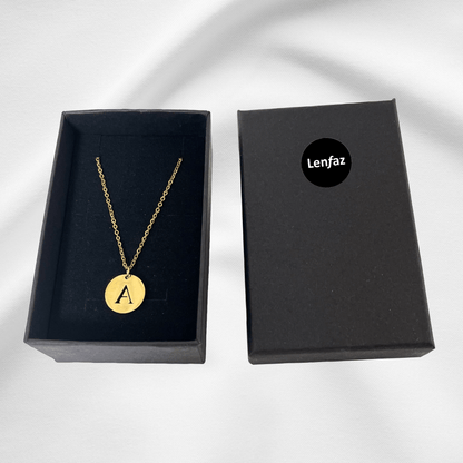 Alphabet Letter Neclace Gold Plated In Jewelry Gift Box