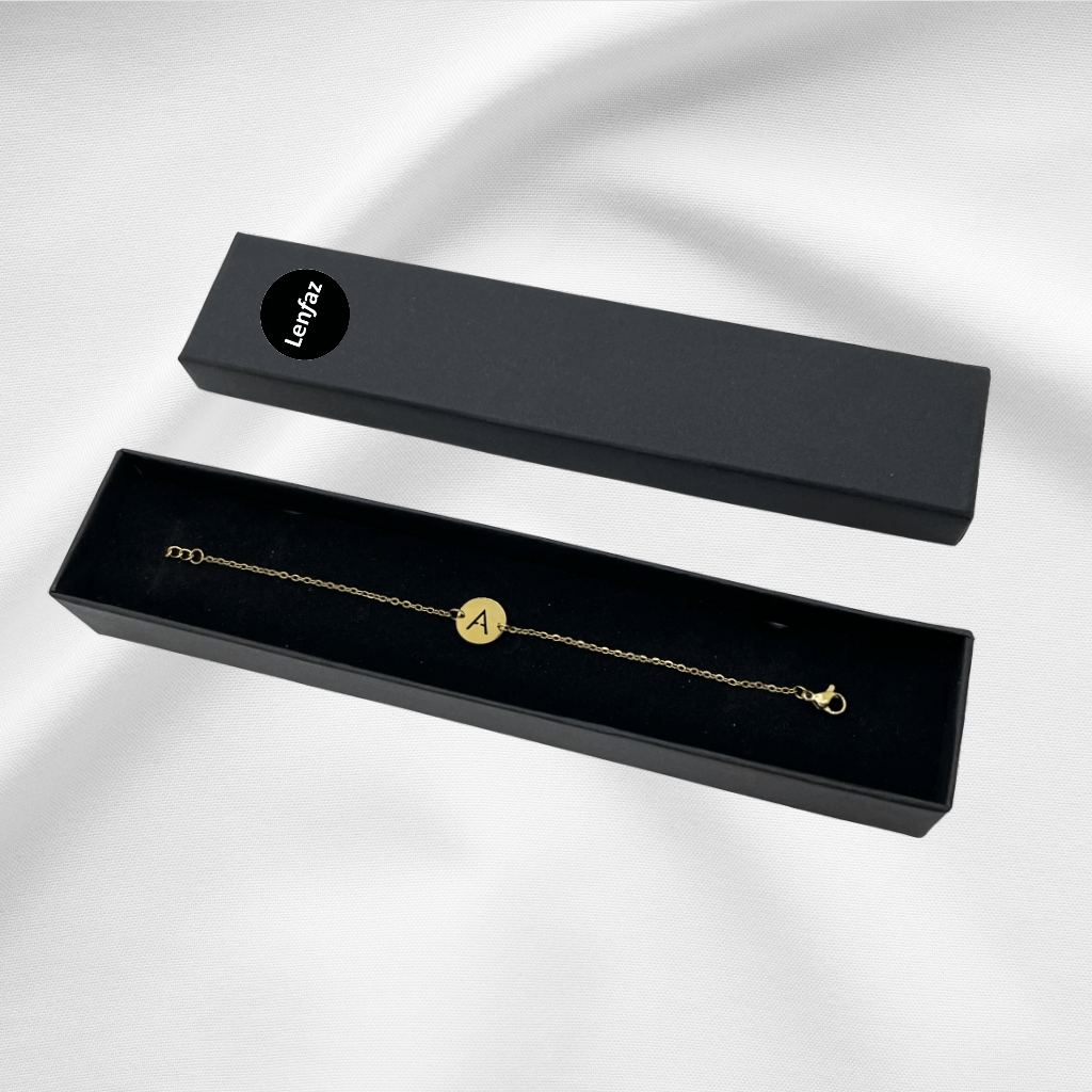 Alphabet Bracelet – gold plated - in black gift box