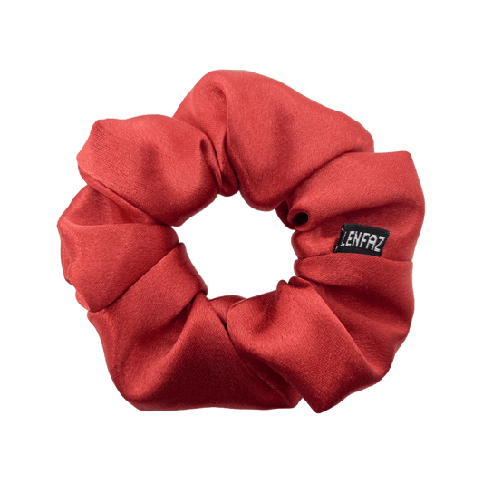 Everyday - Satin Silk Scrunchie - Crimson Red Color