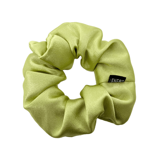 Everyday - Satin Silk Scrunchie - Lime Green Color