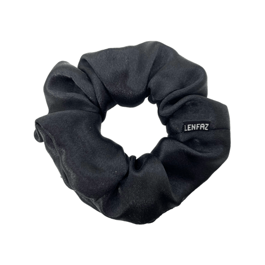 Everyday - Satin Silk Scrunchie - Radiant Black Color