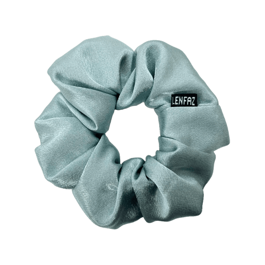 Everyday - Satin Silk Scrunchie - Seafoam Blue Color