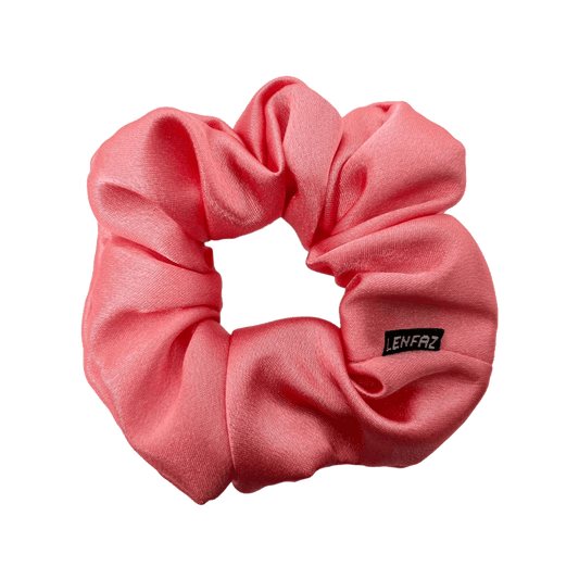 Everyday - Satin Silk Scrunchie - True Coral Color